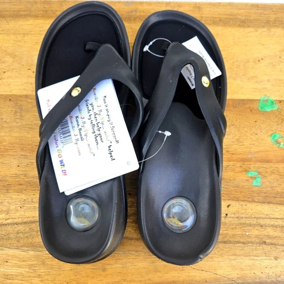 Hawaiian Jellys Ultra Comfort O'o Black Lava Unisex  Sandals Women's Siz… - Picture 10 of 16